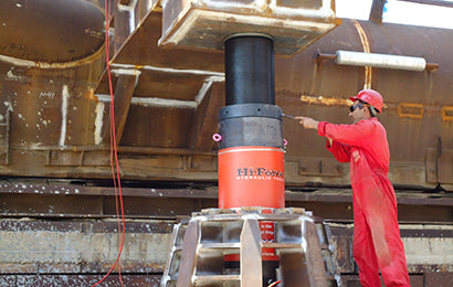 hydraulic cylinder on job site