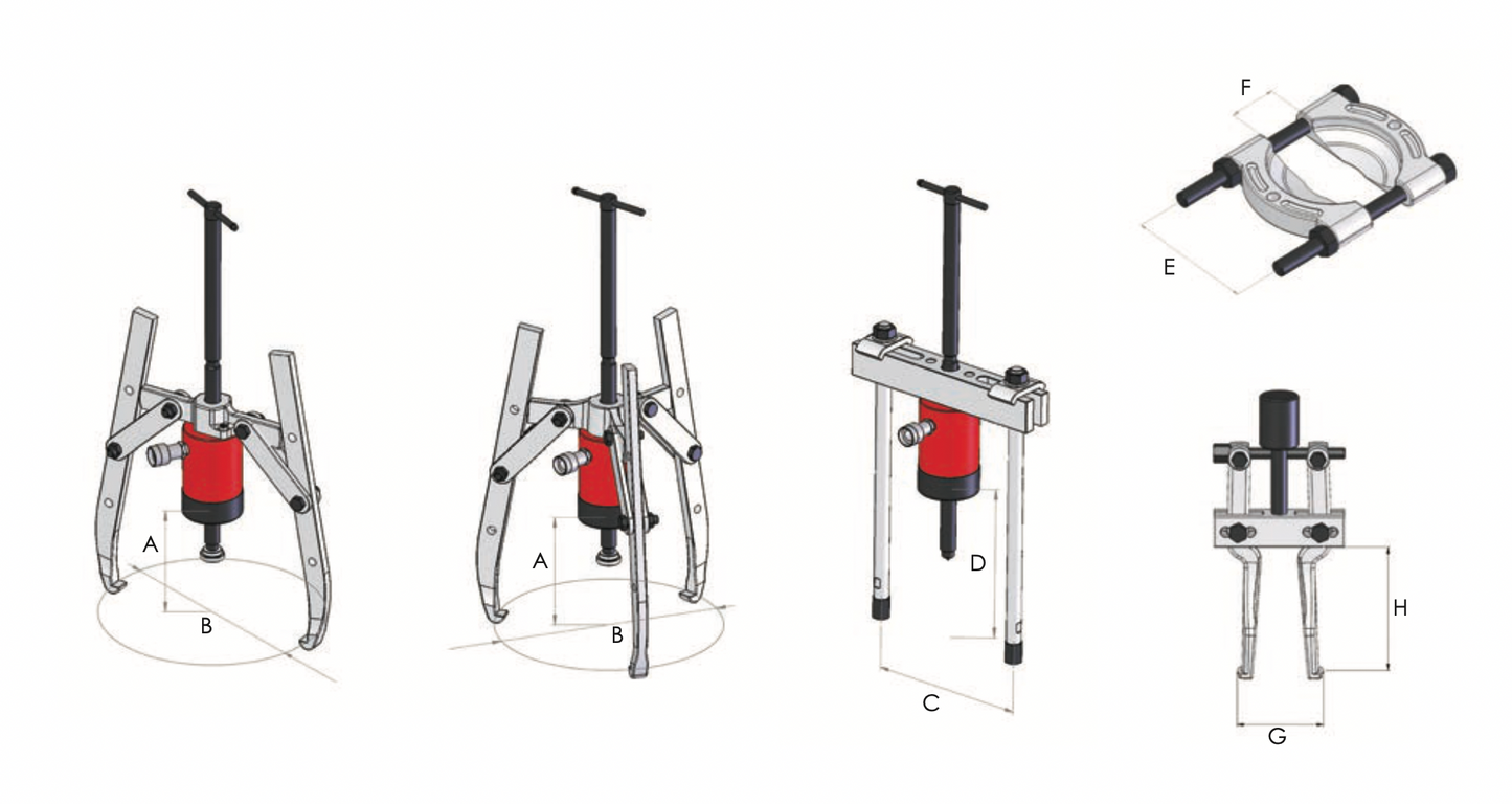 PKC Comprehensive Hydraulic Puller Kits