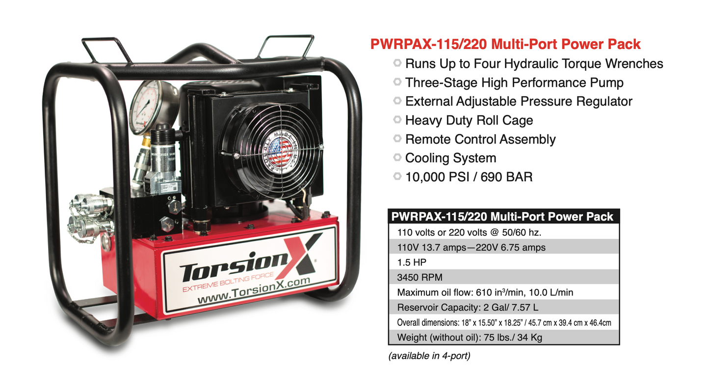 TorsionX POWERPAX - Hydraulic Torque Wrench Pumps