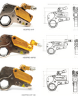TorsionX HEXPRO Series - Low-Profile Hydraulic Torque Wrench