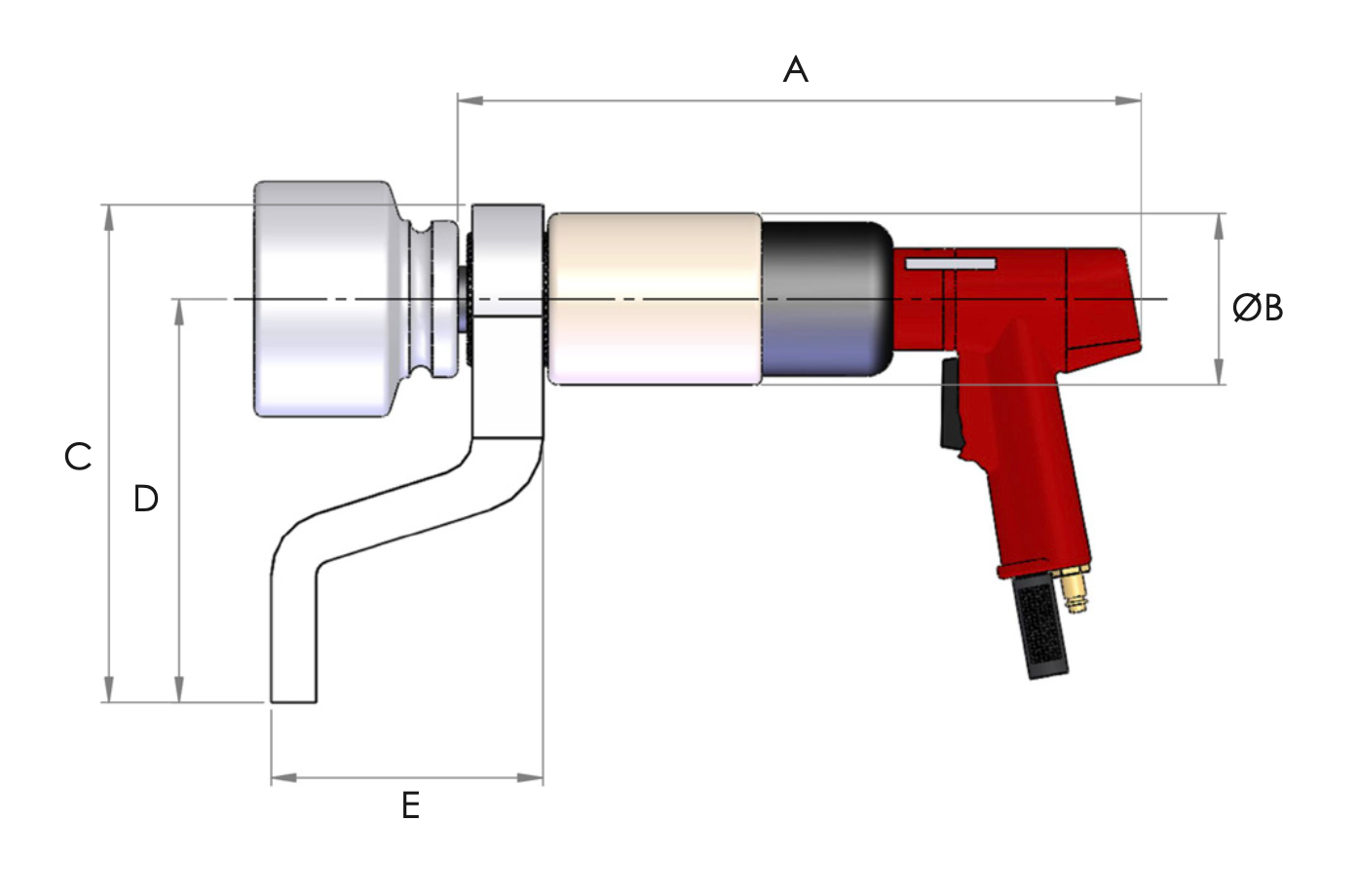 TWP Pistol Grip Pneumatic Torque Multipliers