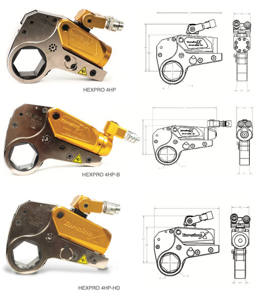TorsionX HEXPRO Series - Low-Profile Hydraulic Torque Wrench